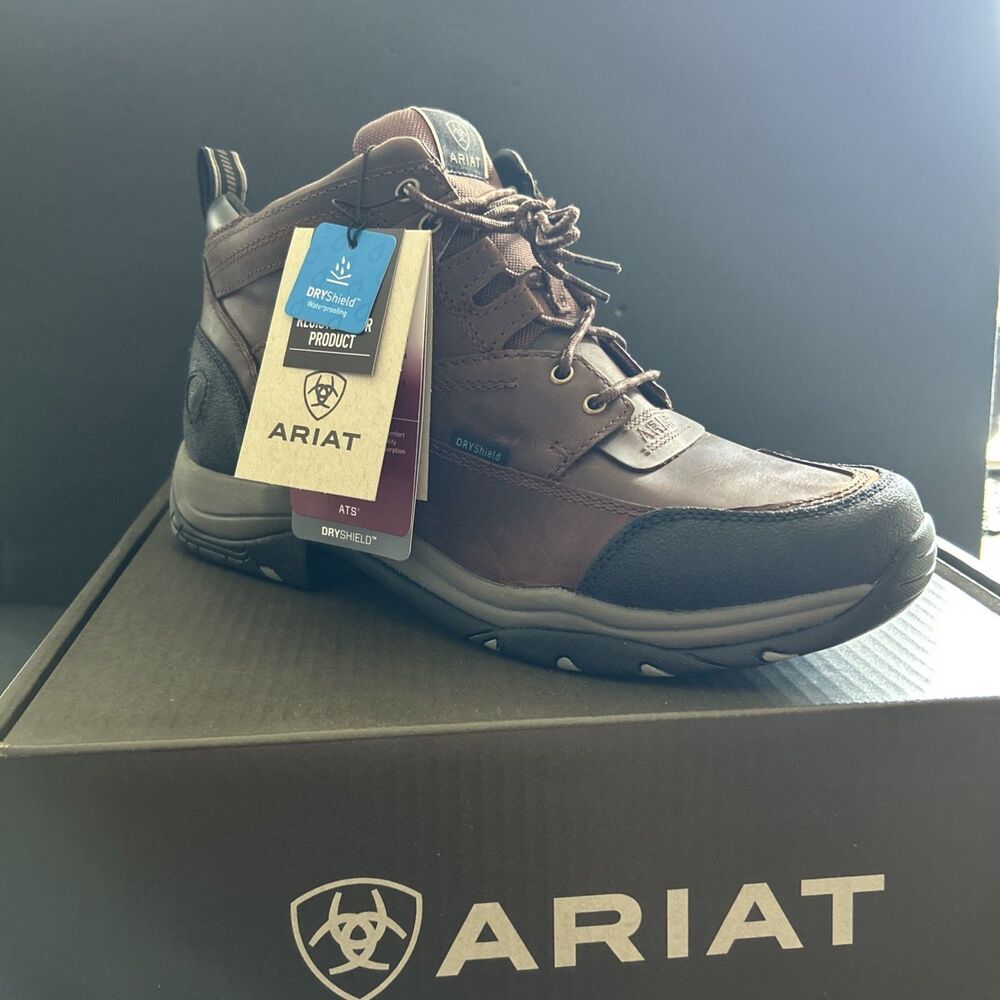 ARIAT TERRAIN H20 COPPER LEATHER WATERPROOF HIKING BOOTS 12 M
